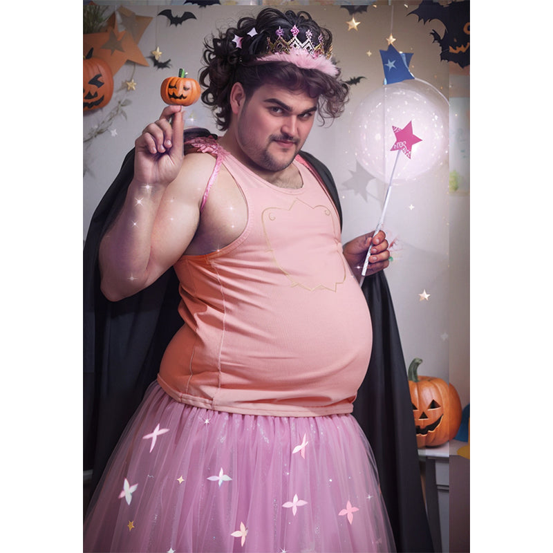 Fake Belly Padding Costume Accessory Adjustable Fat Suit Prop For Halloween Party
