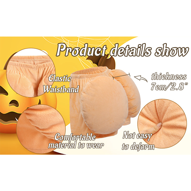 Fake Booty Butt Cheeks Granny Old Lady Costume Cosplay Accessories for Halloween Christmas