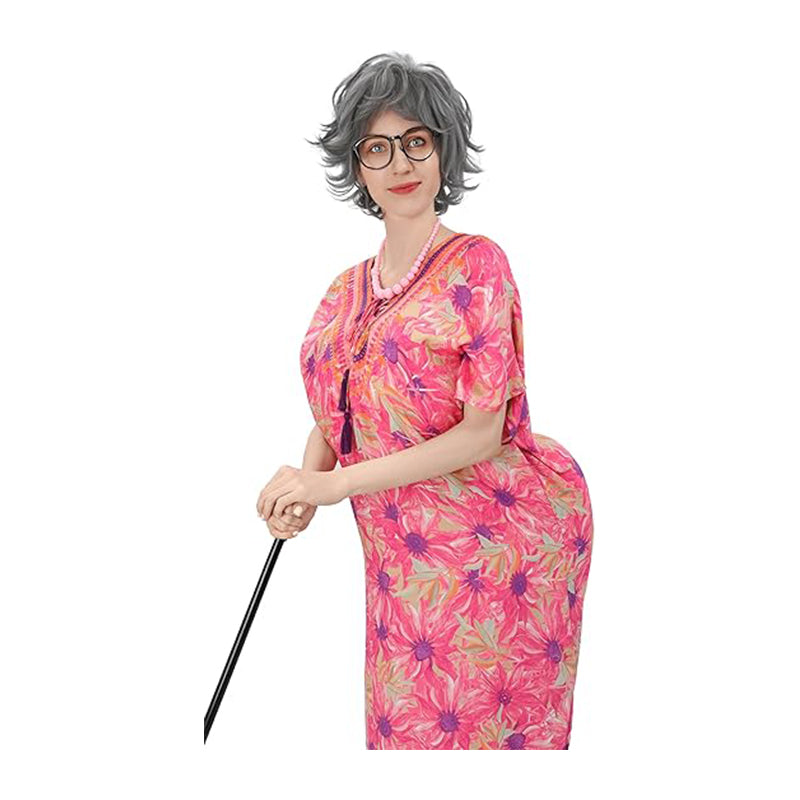 Fake Chest Old Lady Grandma Bust Cosplay Costume Accessories For Halloween Christmas