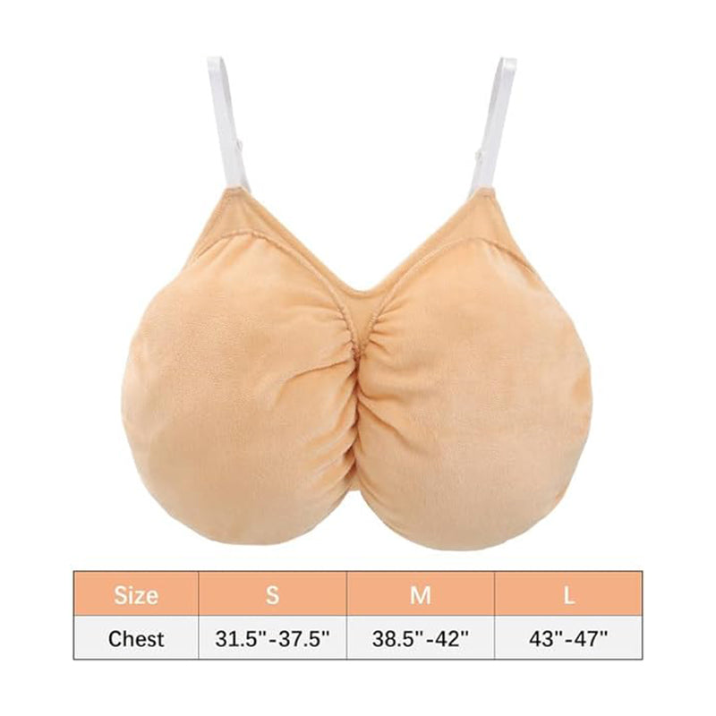 Fake Chest Old Lady Grandma Bust Cosplay Costume Accessories For Halloween Christmas