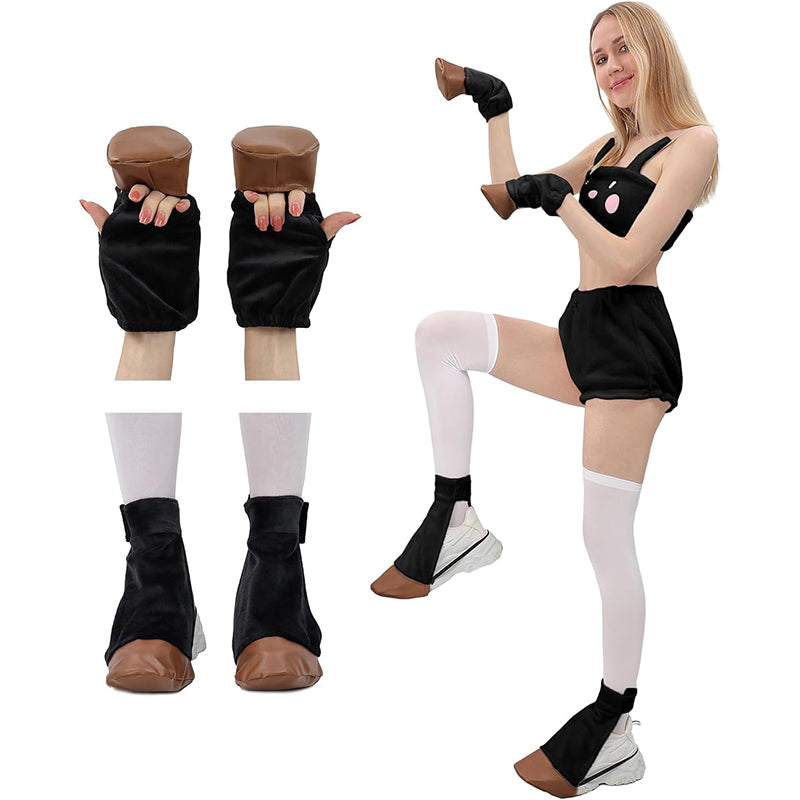 Horse Hoof Hand Shoes Set Animal Hooves Gloves Shoe Covers With Elastic Straps Costume Accessories