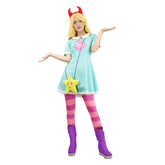 Womens Star Cosplay Costume Outfit Horn and Bag