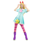 Womens Star Cosplay Costume Outfit Horn and Bag