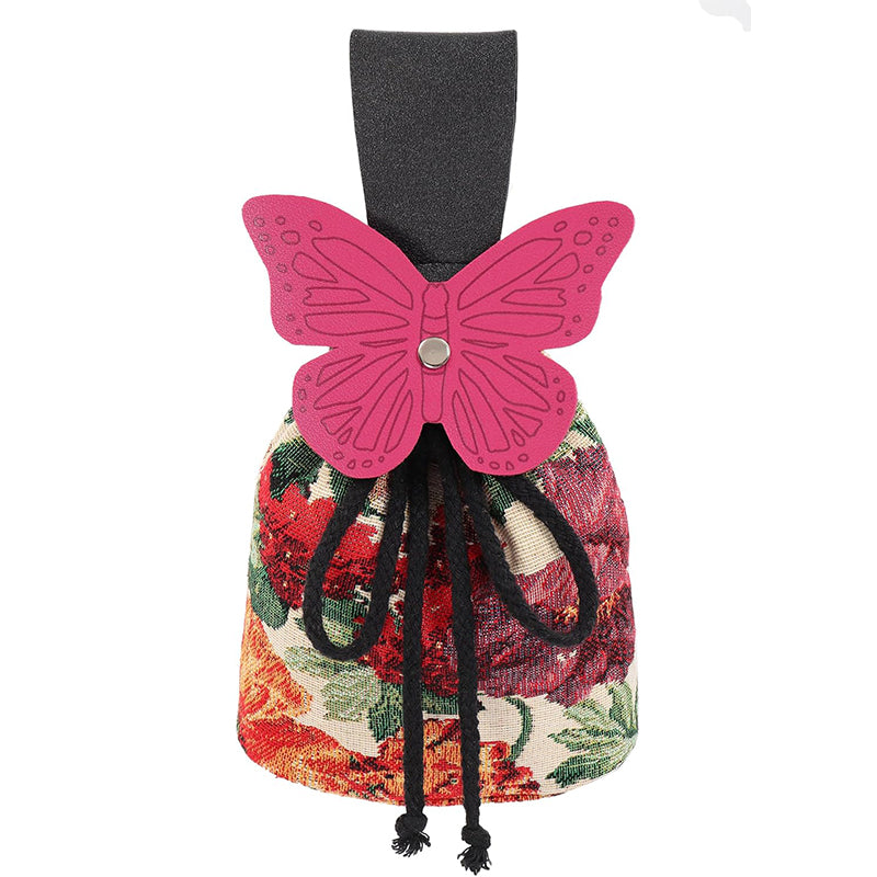 Medeival Renaissance Belt Pouch Butterfly Drawstring Waist Bag Coin Purse Dice Bag LARP Ren Faire Costume Accessories