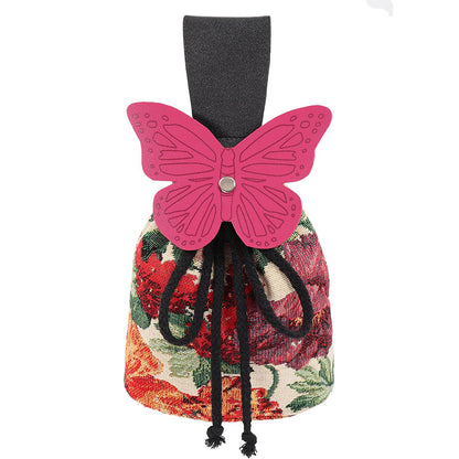 Medeival Renaissance Belt Pouch Butterfly Drawstring Waist Bag Coin Purse Dice Bag LARP Ren Faire Costume Accessories