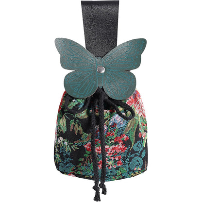 Medeival Renaissance Belt Pouch Butterfly Drawstring Waist Bag Coin Purse Dice Bag LARP Ren Faire Costume Accessories