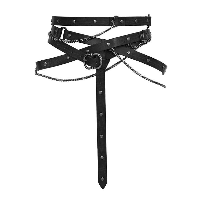 Medieval Belt Pouch Chain Faux Leather Metal Chain Belts Renaissance Pouch Skirt Hikes Dresses Hikes