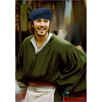 Medieval Beret Cap Renaissance Festival Cosplay Hat Painter Cap For Women Men Costume Accessories Hat