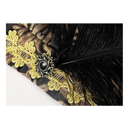 Medieval Beret Tudor Cap With Feather Renaissance Hat Muffin Bard Cap Hat Cosplay Costume Accessories