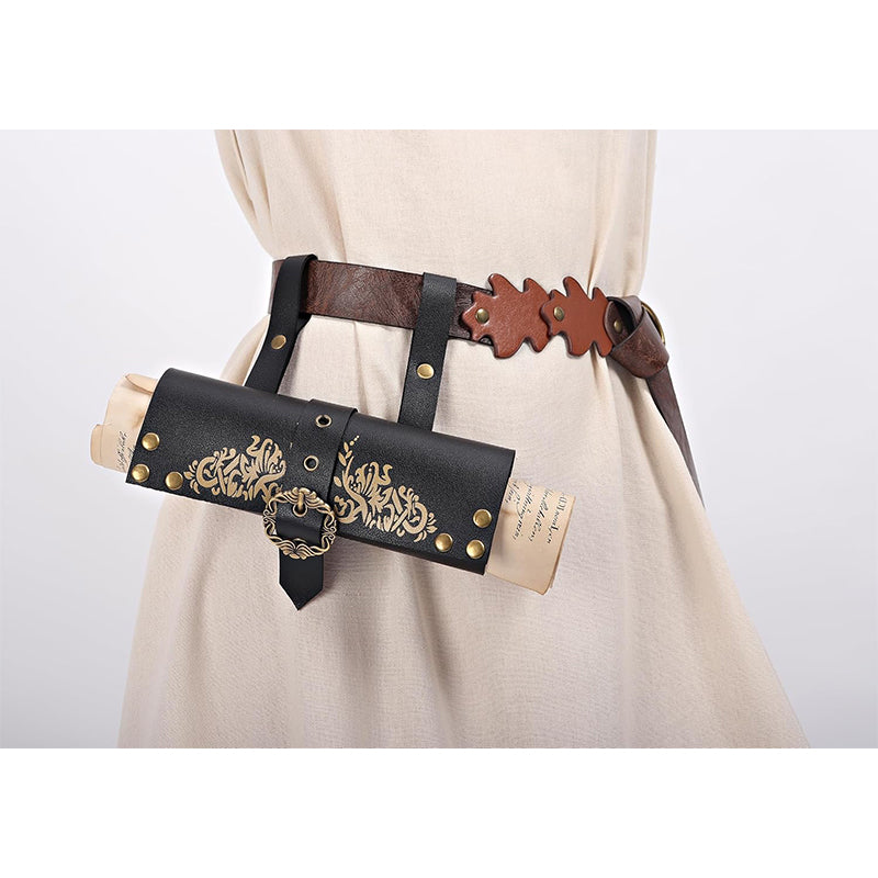 Medieval Scroll Holder Document Carrier Renaissance Steampunk Paper Scroll Case LARP Cosplay Costume Accessories