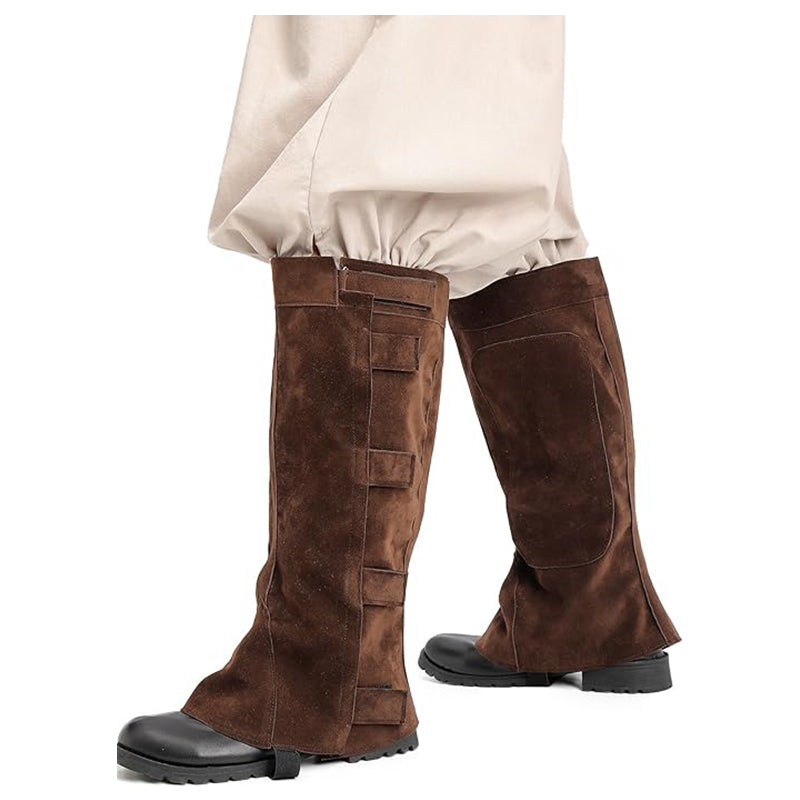 Medieval Boots Covers Renaissance Gaiters With Tape Halloween Pirate Leg Covers Costume Accessories