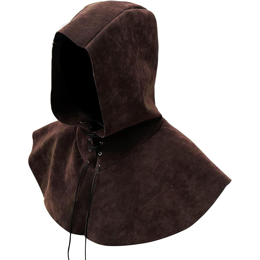 Medieval Cowl Hat Renaissance Cowl Cape Hooded Gothic Pagan Cosplay Costume Accessories