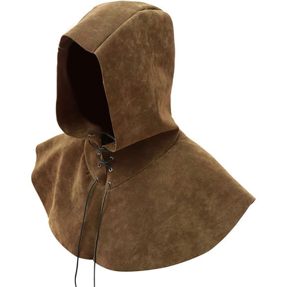 Medieval Cowl Hat Renaissance Cowl Cape Hooded Gothic Pagan Cosplay Costume Accessories