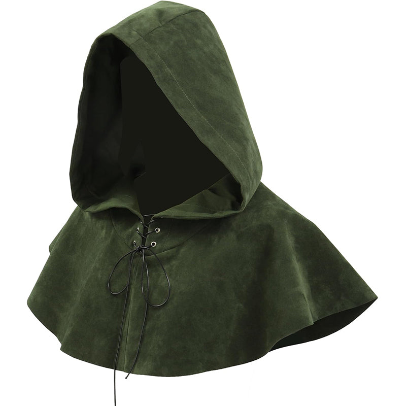 Medieval Cowl Hat Renaissance Cowl Cape Hooded Gothic Pagan Cosplay Costume Accessories