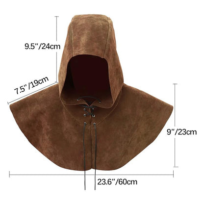 Medieval Cowl Hat Renaissance Cowl Cape Hooded Gothic Pagan Cosplay Costume Accessories
