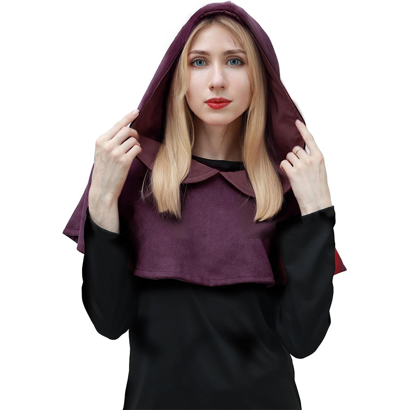 Medieval Cowl Hat Sturdy Faux Suede Pagan Cosplay Costume Accessories for Halloween Party