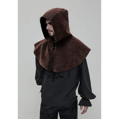 Medieval Cowl Hat Renaissance Cowl Cape Hooded Gothic Pagan Cosplay Costume Accessories