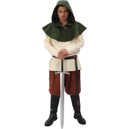 Medieval Cowl Hat Renaissance Cowl Cape Hooded Gothic Pagan Cosplay Costume Accessories