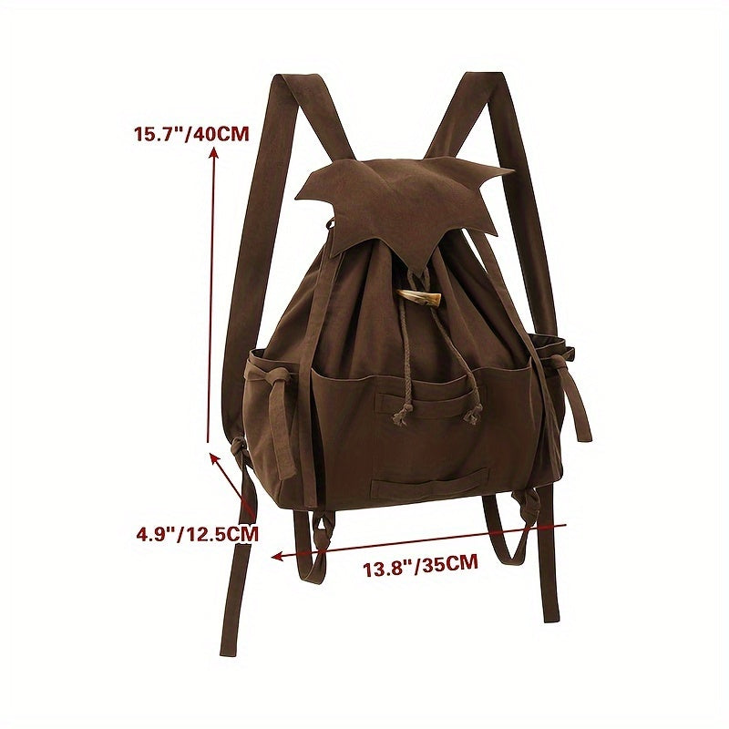 Medieval Drawstring Backpack Vintage LARP Renaissance Bag Ren Fair Fantasy Costume Accessories