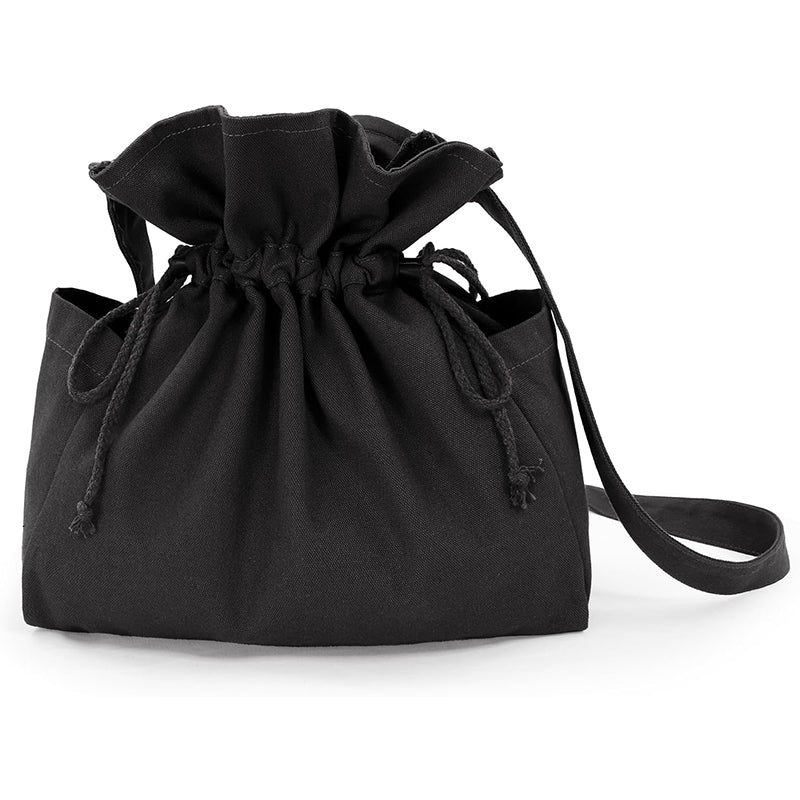 Medieval Drawstring Bag Canvas Shoulder Bag With Side Pockets Renaissance Ren Faire LARP Shoulder Bag Cosplay Costume Accessories