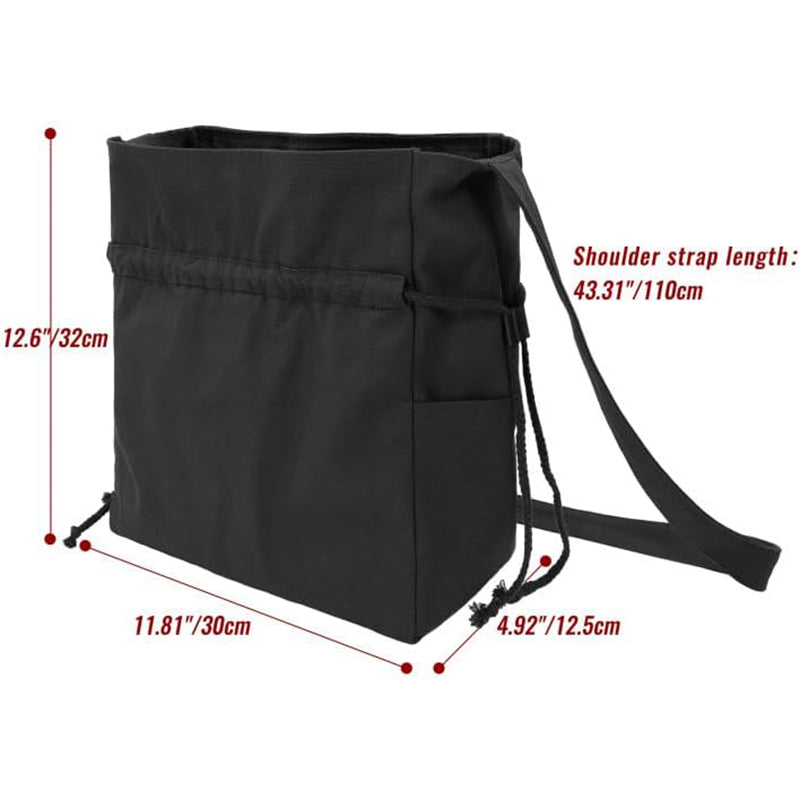 Medieval Drawstring Bag Canvas Shoulder Bag With Side Pockets Renaissance Ren Faire LARP Shoulder Bag Cosplay Costume Accessories