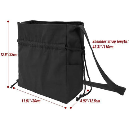 Medieval Drawstring Bag Canvas Shoulder Bag With Side Pockets Renaissance Ren Faire LARP Shoulder Bag Cosplay Costume Accessories