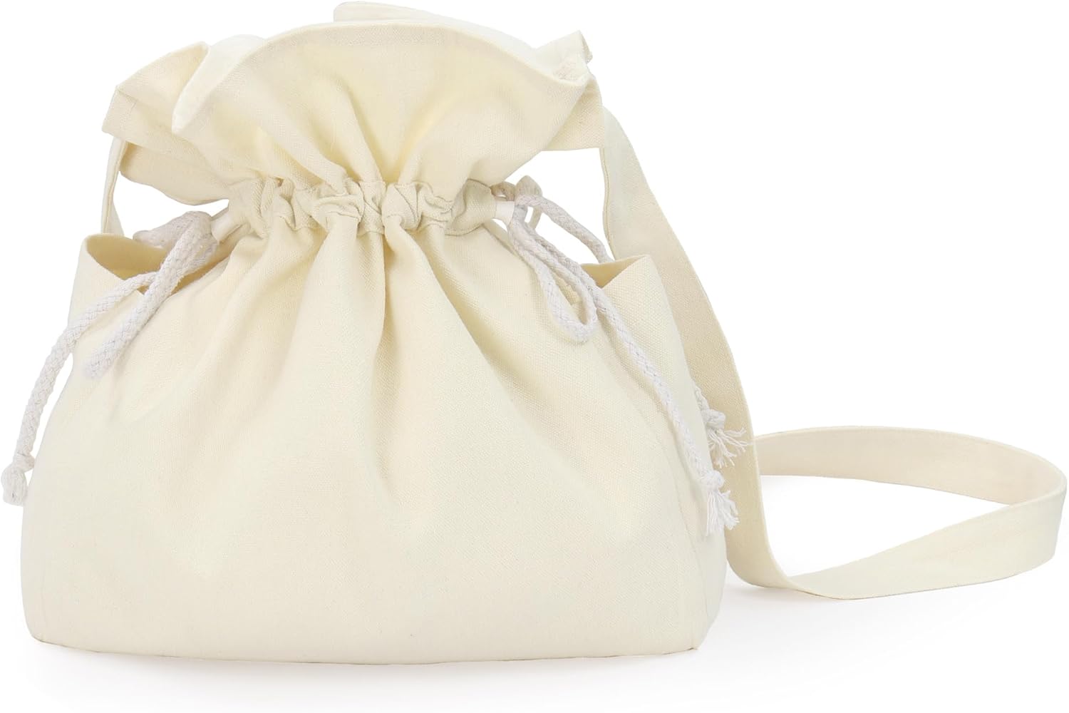 Medieval Drawstring Bag Canvas Shoulder Bag With Side Pockets Renaissance Ren Faire LARP Shoulder Bag Cosplay Costume Accessories