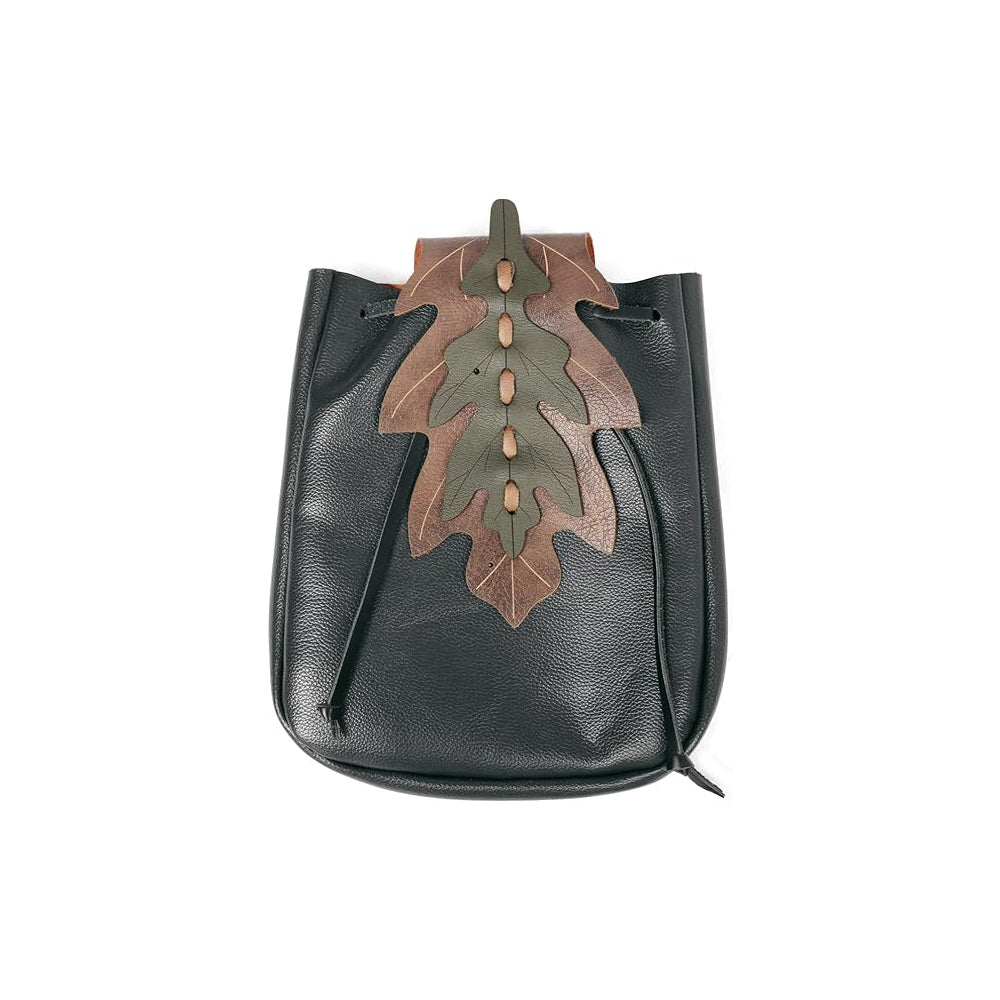 Medieval Drawstring PU Leather Belt Pouch Renaissance Vintage Waist Bag Coin Purse for LARP Pirate Gothic Accessories