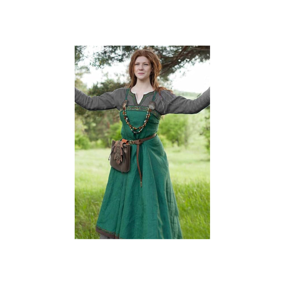 Medieval Drawstring PU Leather Belt Pouch Renaissance Vintage Waist Bag Coin Purse for LARP Pirate Gothic Accessories