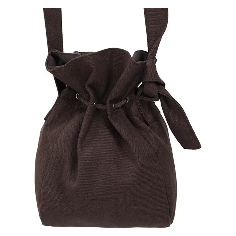 Medieval Drawstring Shoulder Bag Renaissance Canvas Dice Bag Coin Purse Ren Faire Costume Accessories