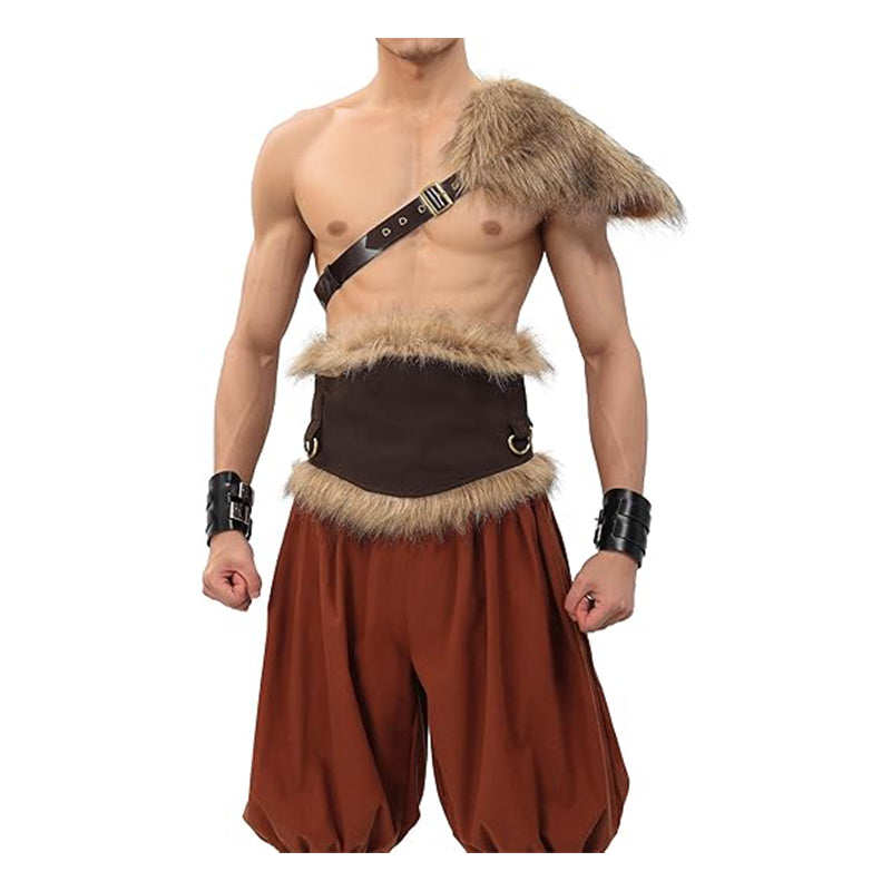 Medieval Faux Fur Wide Belt Vintage Nordic Warrior Corset Waistband Waist Armor Renaissance LARP Cosplay Costume Accessories