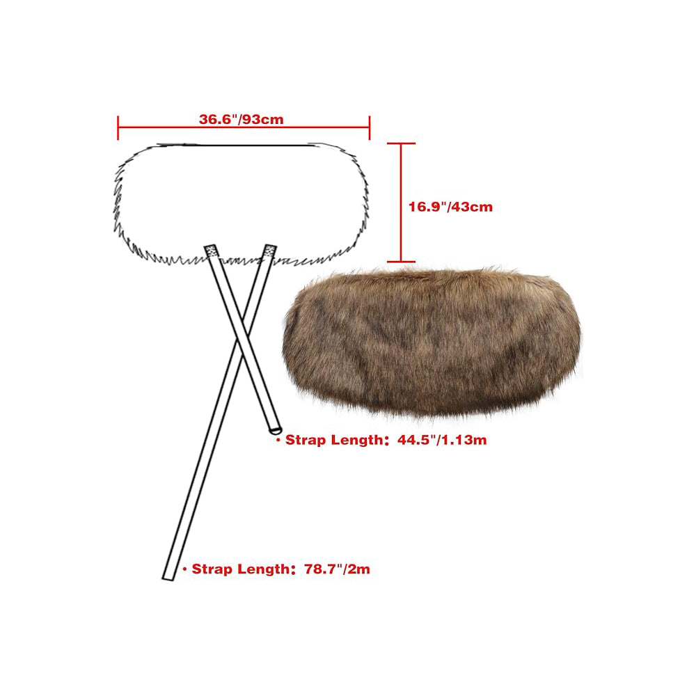 Medieval Faux Fur Wrap Collar Shawl Winter Shrug Cosplay Costume with Belt