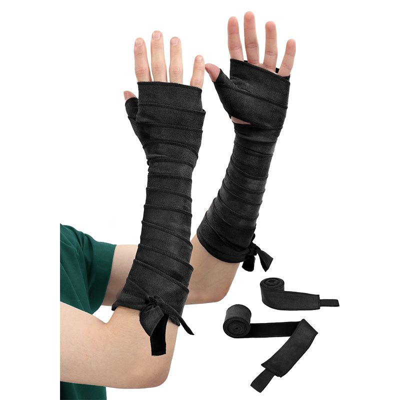 Medieval Hand Wraps Renaissance Faux Suede Bracers LARP Halloween Cosplay Costume Accessories