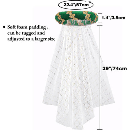 Medieval Headwear Headpiece Bourrelet With Gold Trim Renaissance Padded Roll Chaplets Coif Cap Velvet Costume Accessories