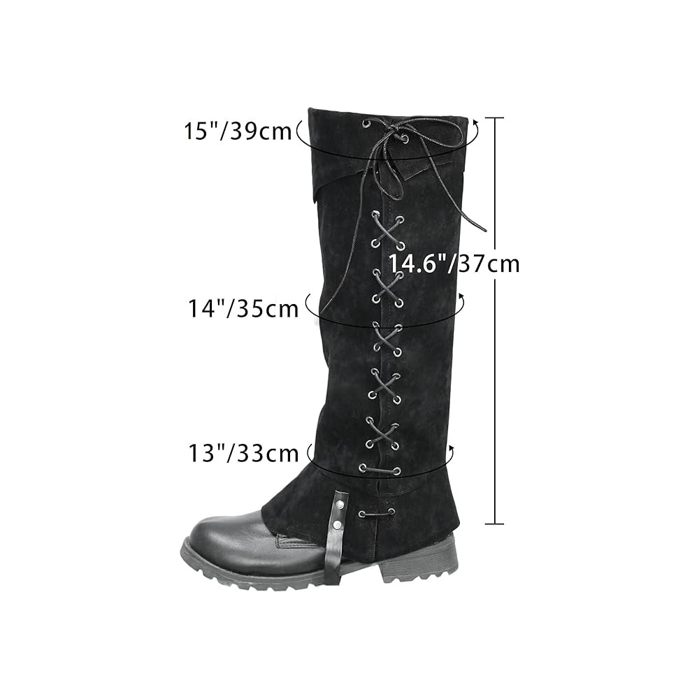 Medieval Leg Covers Pirate Renaissance Faux Leather Steampunk Costume for Boots
