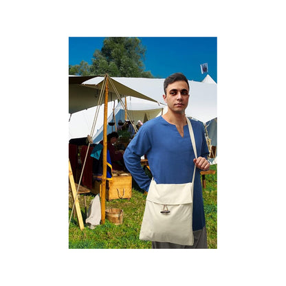 Medieval Men Undershirts Retro Linen Tunic Long Sleeve Shirts Pirate Reenactment