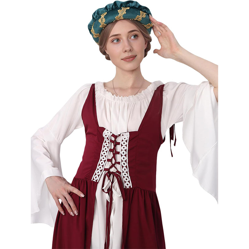 Medieval Padded Roll Hat Renaissance Coif Cap Velvet Headpiece Bourrelet Bonnet 14th Century Cosplay Costume Accessories Cap