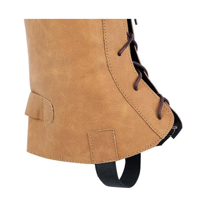 Medieval Pirate Boot Covers Renaissance Steampunk Leg Covers Faux Leather Ren Faire Leg Guards Costume Accessories