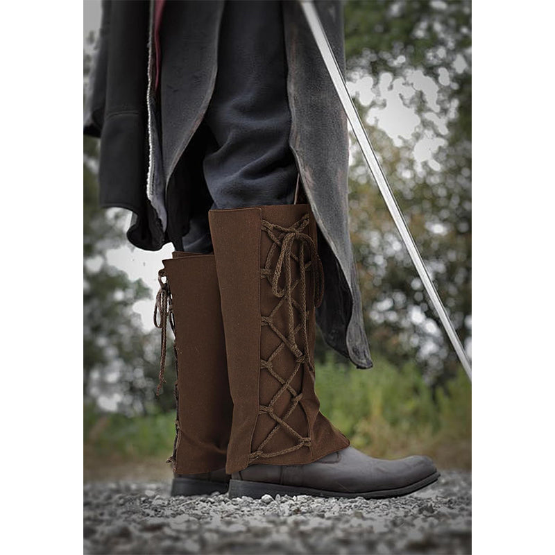 Medieval Pirate Boot Covers Renaissance Leg Gaiters Linen Leg Covers Cosplay Costume Accessories