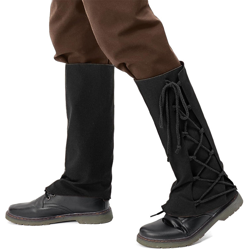 Medieval Pirate Boot Covers Renaissance Leg Gaiters Linen Leg Covers Cosplay Costume Accessories