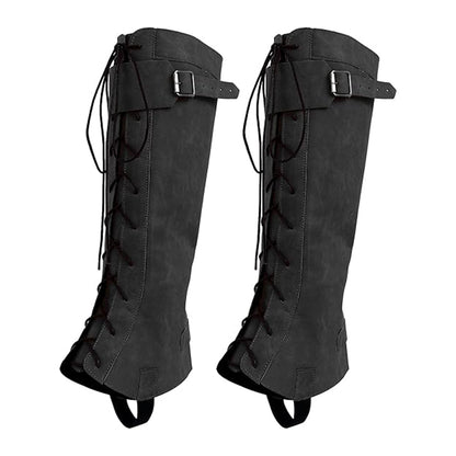 Medieval Pirate Boot Covers Renaissance Steampunk Leg Covers Faux Leather Ren Faire Leg Guards Costume Accessories