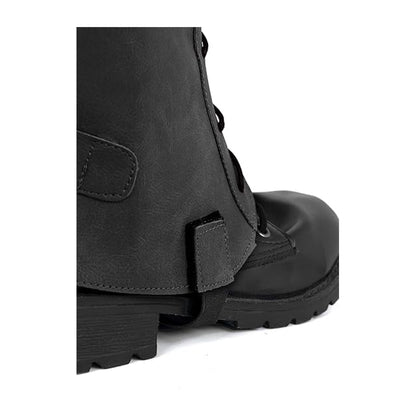 Medieval Pirate Boot Covers Renaissance Steampunk Leg Covers Faux Leather Ren Faire Leg Guards Costume Accessories