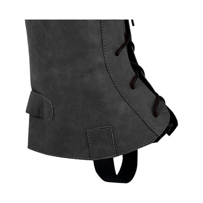 Medieval Pirate Boot Covers Renaissance Steampunk Leg Covers Faux Leather Ren Faire Leg Guards Costume Accessories