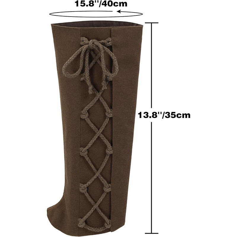 Medieval Pirate Boot Covers Renaissance Leg Gaiters Linen Leg Covers Cosplay Costume Accessories