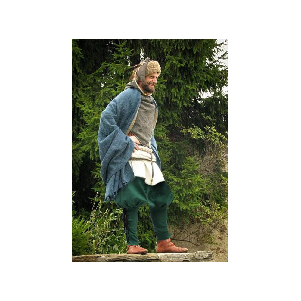 Medieval Pirate Retro Ankle Banded Pants for Men Linen Renaissance Navigator Pants Lace Up Bottoms