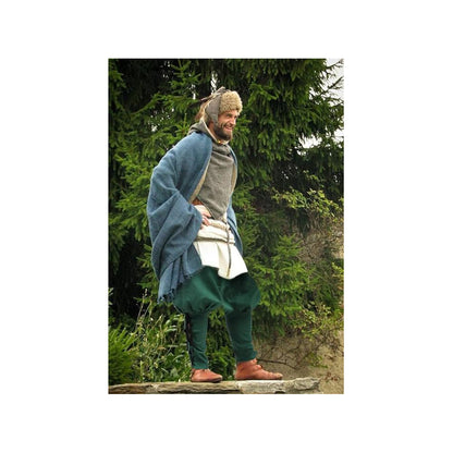 Medieval Pirate Retro Ankle Banded Pants for Men Linen Renaissance Navigator Pants Lace Up Bottoms