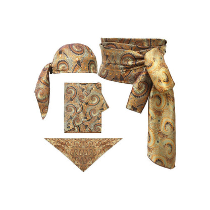Medieval Pirate Sash Bandana 2 PCS Waist Belt Headband Head Scarf Halloween Costume Accessories