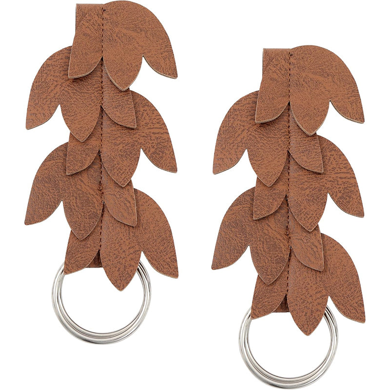 Medieval Ren Faire Cosplay Dress Leaf Waistband Renaissance Skirt Hikes Faux Leather Leaf Shape Cosplay Costume Accessories