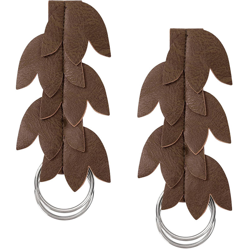 Medieval Ren Faire Cosplay Dress Leaf Waistband Renaissance Skirt Hikes Faux Leather Leaf Shape Cosplay Costume Accessories