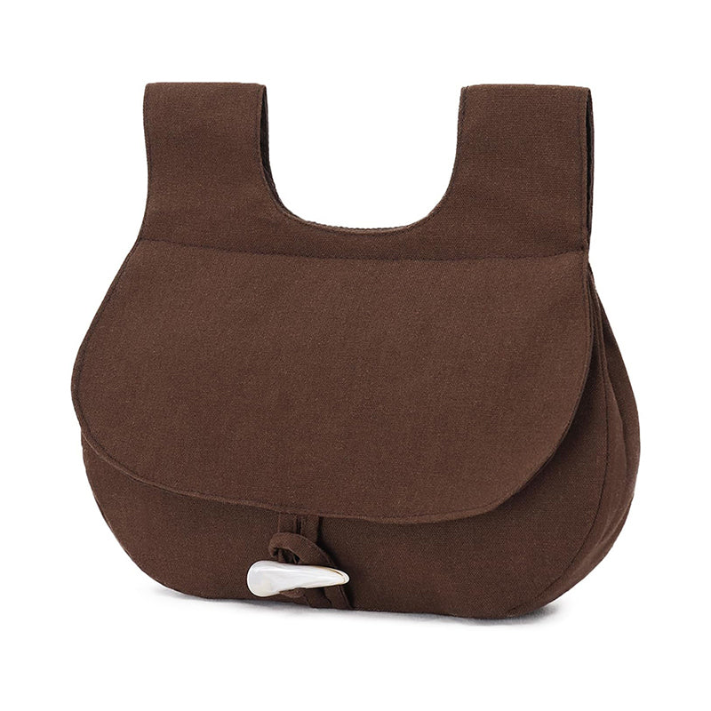 Medieval Renaissance Belt Pouch Waist Canvas Bag With Horn Buckle LARP Ren Fairy Costume Accessories